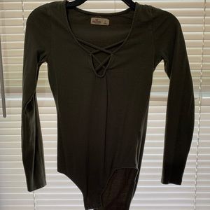 Dark Green Hollister Bodysuit
